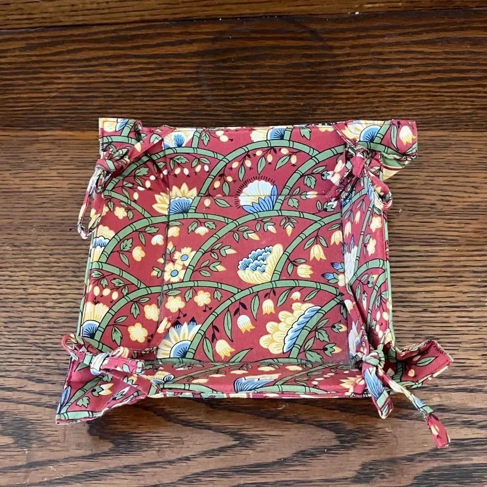Vintage Cloth Covered Basket Box